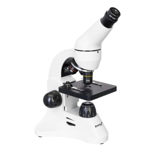 Microscópio Levenhuk Rainbow 50L Plus Branco Kit de Experiências Educativas
