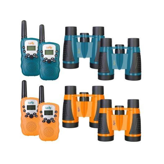 Kit Walkie-talkie Levenhuk LabZZ WTT10 Azul com Binóculos