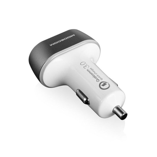 Carregador Auto Modecom MC-CU3-05 3 Portos USB 2.0 Carga Rápida