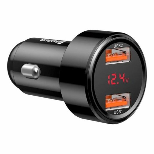 Cargador de Coche Baseus CCMLC20A-01 USB 45W Carga Rápida Negro