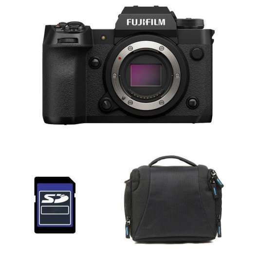 Câmara Mirrorless Fujifilm X-H2 40.2MP Vídeo 8K WiFi + Bolsa + Cartão SD 8GB