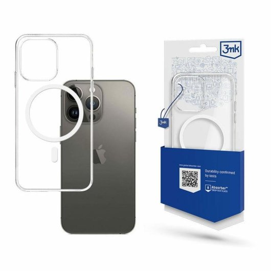 Funda para móvil 3MK MagCase Magnetica Silicone Trasparente per iPhone 15 Pro Max