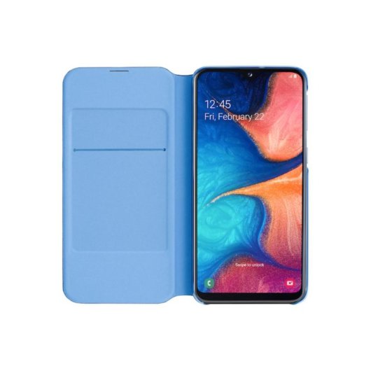 Capa para telemóvel Samsung EF-WA202 carteira preta com bolso para Galaxy A20e