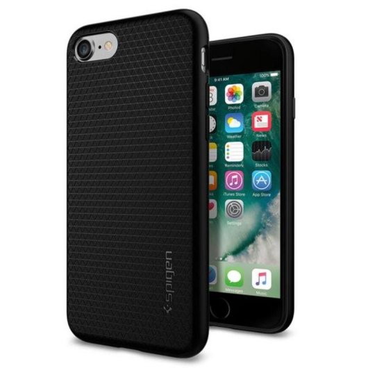 Funda para móvil Spigen Liquid Armor TPU Negra Cover resistente para iPhone 7 4,7"