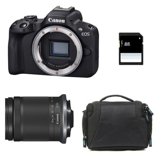 Câmara Mirrorless Canon EOS R50 24,2MP Wi-Fi Bluetooth RF-S 18-150mm IS STM Ecrã tátil