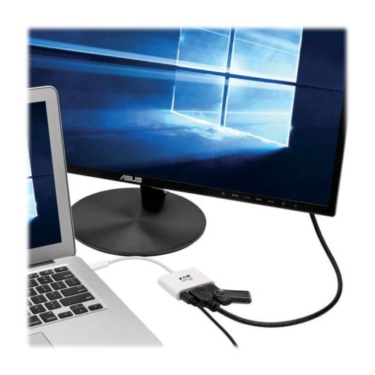 Adaptador USB-C a HDMI con Puerto USB-A y Carga PD, Blanco