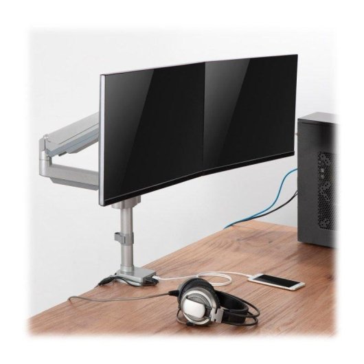 Eaton DDR1732DAL Support Moniteur Double Bras Flexible Bureau 17 à 32" VESA 75x75 à 100x100 Max 18Kg