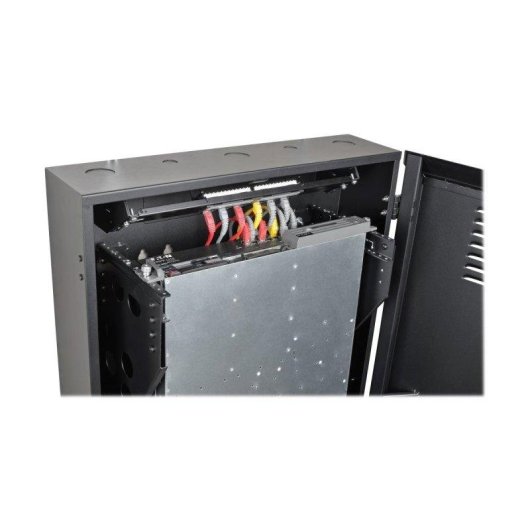 SmartRack 4U Low-Profile Vertical-Mount Switch-Depth Wall-Mount Rack Enclosure Cabinet