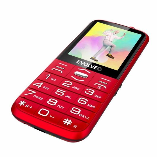 Teléfono móvil Evolveo EasyPhone Dual SIM 2.8" Rojo