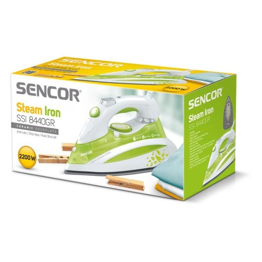 Ferro de Passar Sencor SSI 8440GR 2200W 0,38L Base Rotativa 360°