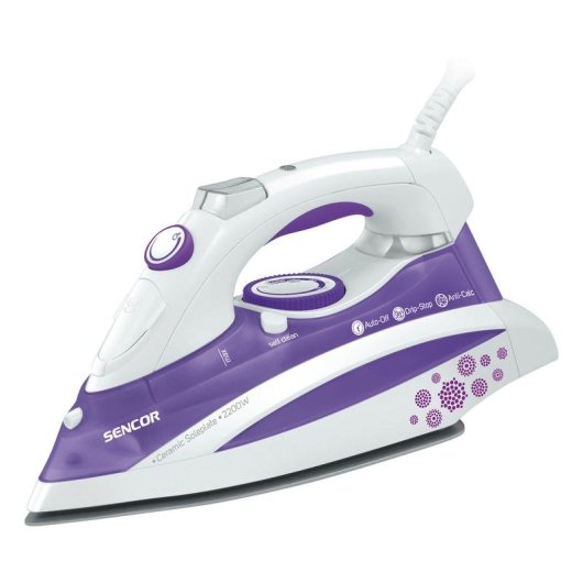 Plancha Sencor SSI 8441 VT Vapor-Seco 2200W 0,38L Púrpura/Blanco