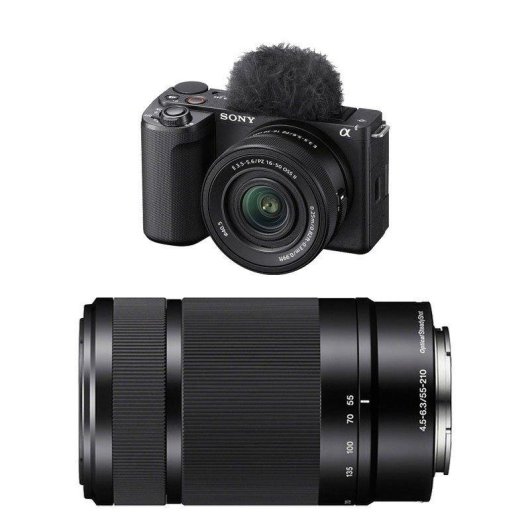 Caméra Mirrorless Sony Alpha ZV-E10 II 26MP 16-50mm 55-210mm WiFi