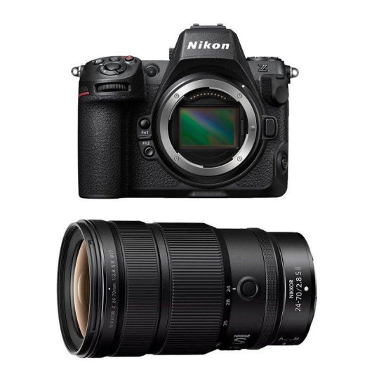 Appareil photo mirrorless Nikon Z8 45,7MP 8K 24-70mm f/2.8 S II USB-C