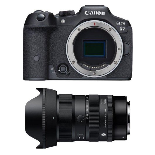 Câmara Mirrorless Canon EOS R7 32.5MP 17-40mm F1.8 WiFi Bluetooth