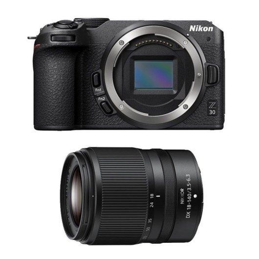 Cámara Mirrorless Nikon Z30 20.9MP 4K 18-140mm WiFi Bluetooth