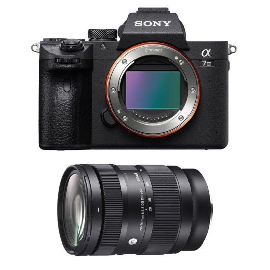 Appareil photo Mirrorless Sony Alpha 7 III 24MP 28-70mm F2.8 Capteur Full-Frame