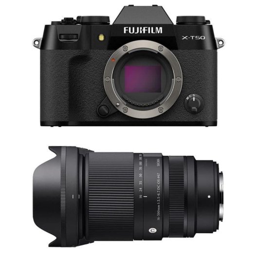 Appareil photo mirrorless Fujifilm X-T50 40.2MP 17-40mm f/1.8 WiFi