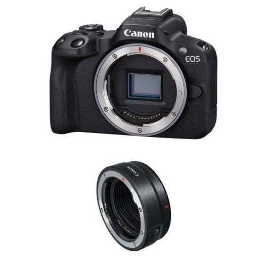 Fotocamera Mirrorless Canon EOS R50 24.2MP WiFi Bluetooth con Anello EF-EOS R