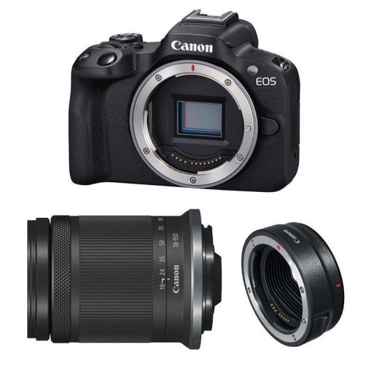 Fotocamera Mirrorless Canon EOS R50 24,2MP RF-S IS STM 18-150mm Wi-Fi Bluetooth Schermo orientabile