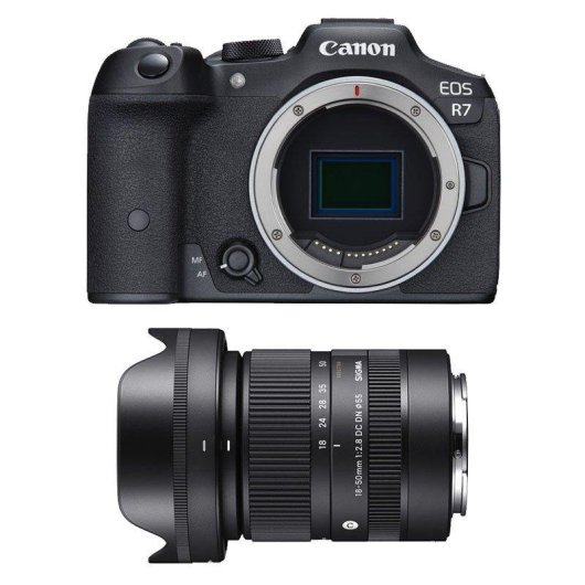 Fotocamera Mirrorless Canon EOS R7 32.5MP 18-50mm F2.8 APS-C WiFi Bluetooth