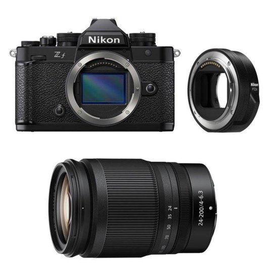 Appareil photo mirrorless Nikon Zf 24,5MP 24-200mm VR Adaptateur FTZ II