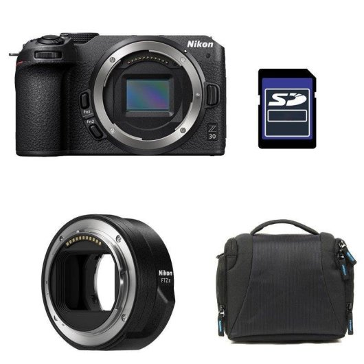 Câmara Mirrorless Nikon Z30 20.9MP 4K WiFi Bluetooth Adaptador FTZ II