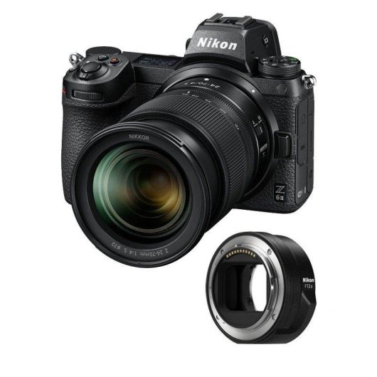 Appareil photo Mirrorless Nikon Z6 II 24.5MP 24-70mm F/4 S Full-Frame Adaptateur FTZ II