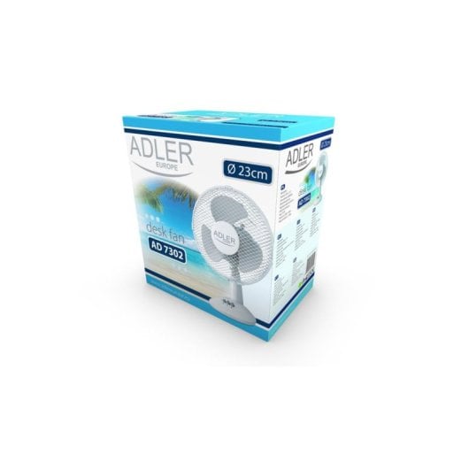 Ventilador de Sobremesa Adler AD 7302 35W 2 Velocidades Oscilación 23cm Ultra Silencioso Bajo Consumo