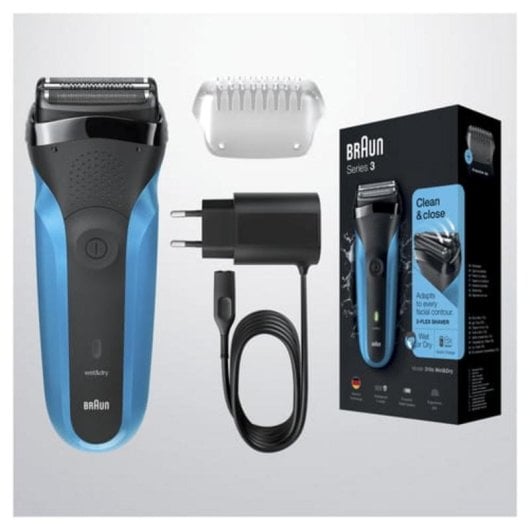 Afeitadora Facial Braun Series 3 310s Inalámbrica 20min Seco y Mojado 2 Láminas Carga Rápida