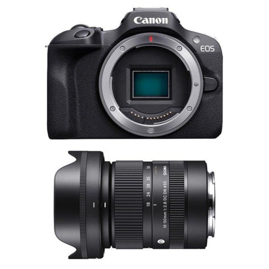 Câmara Mirrorless Canon EOS R100 24.1MP WiFi Sigma 18-50mm F2.8