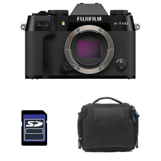 Fotocamera Mirrorless Fujifilm X-T50 40.2MP 6.2K WiFi + Borsa + Scheda SD 8GB
