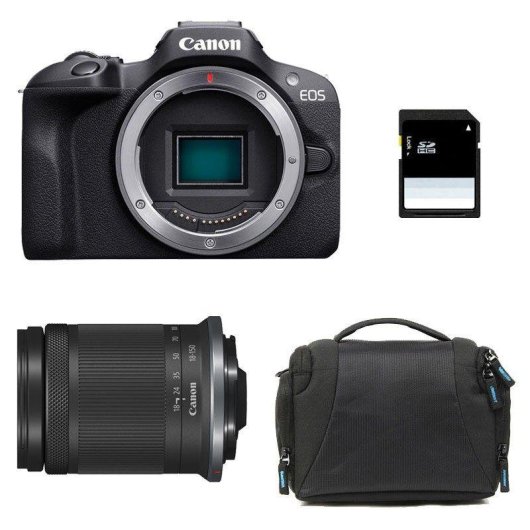 Câmara Mirrorless Canon EOS R100 24.1MP WiFi 18-150mm RF-S IS STM