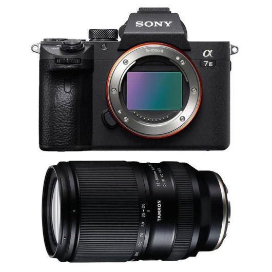 Cámara Mirrorless Sony Alpha 7 III 24MP Sensor Full-Frame 4K USB-C + Objetivo Tamron 28-300mm