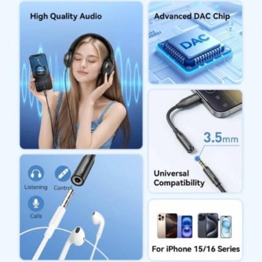 Adaptateur Audio USB-C vers Jack 3.5mm Vention avec DAC
