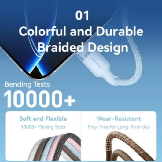 Cable USB-C 5A 240W Vention TRISF 1m Azul