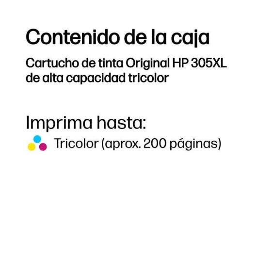 Cartucho de Tinta HP 305XL Alta Capacidade Tricolor