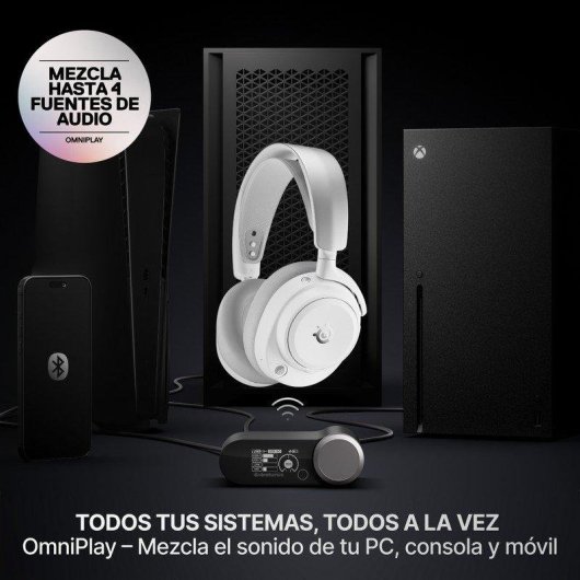 Cuffie Steelseries Arctis Nova Pro Omni Wireless Bluetooth Gaming ANC Bianco