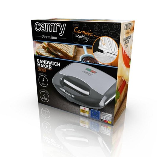 Sandwichera Camry Premium CR 3018 700W 4 panini Nero/Argento
