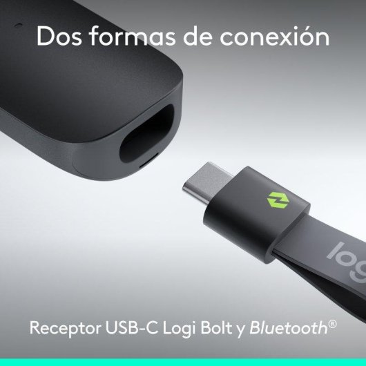 Mando a Distancia Logitech Spotlight 2 Grafito Bluetooth USB-C