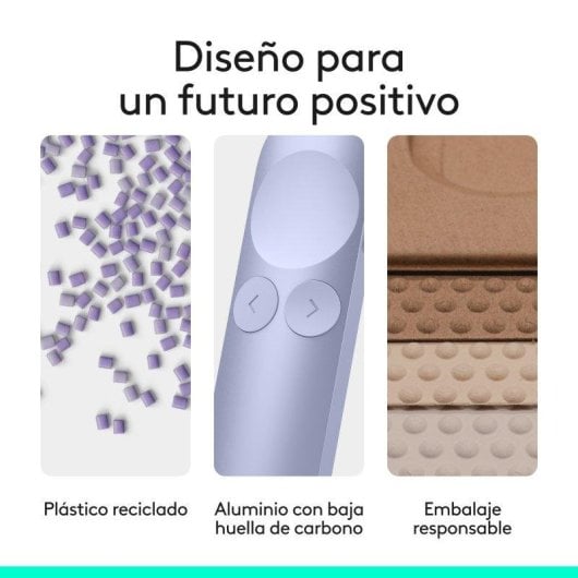 Mando a distancia Logitech Spotlight 2 Lila Bluetooth USB-C