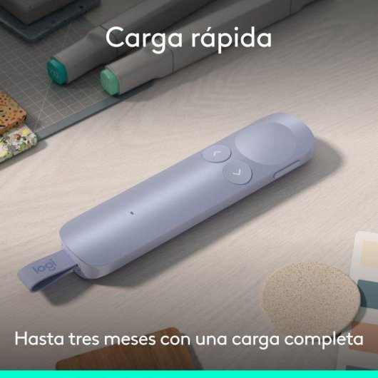 Mando a distancia Logitech Spotlight 2 Lila Bluetooth USB-C