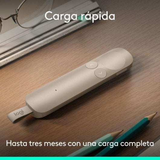 Logitech Spotlight 2 Comando Apresentações Bluetooth USB-C Dourado