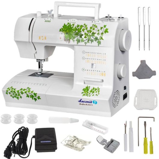 Máquina de costura Łucznik ZOFIA II Semi-automática Overlock 35 pontos