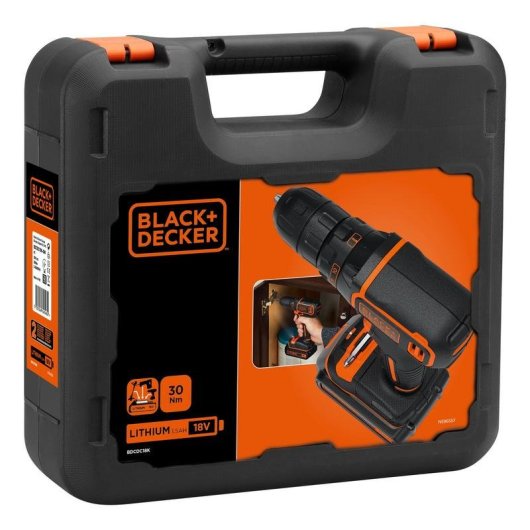 Taladro atornillador Black & Decker BDCDC18K-QW 18V Li-Ion 1,5 Ah