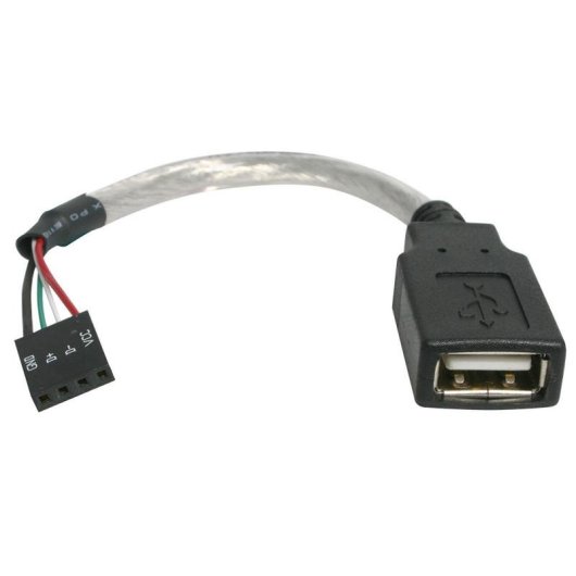 Cable Adaptador USB 2.0 StarTech.com Hembra a Placa Base 4 Pines 15 cm Gris