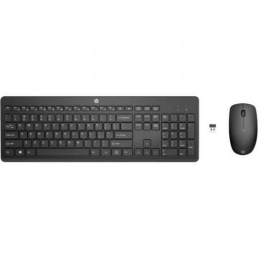 Clavier HP 235 à membrane sans fil complet noir avec souris optique