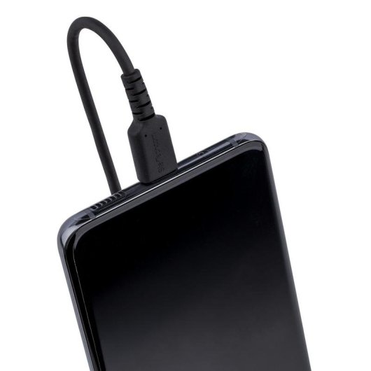 Cable USB A a USB C StarTech.com 50 cm Rizado Negro USB 2.0