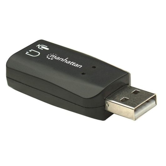 Adattatore audio USB-A a 3,5 mm Manhattan 5.1 canali nero