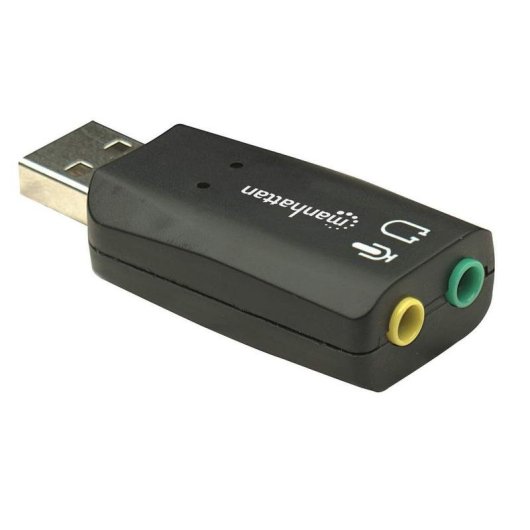 Adattatore audio USB-A a 3,5 mm Manhattan 5.1 canali nero