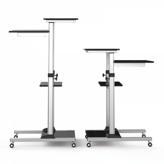 Bureau LogiLink BP0070 Rectangulaire avec Roues et Réglage de Hauteur